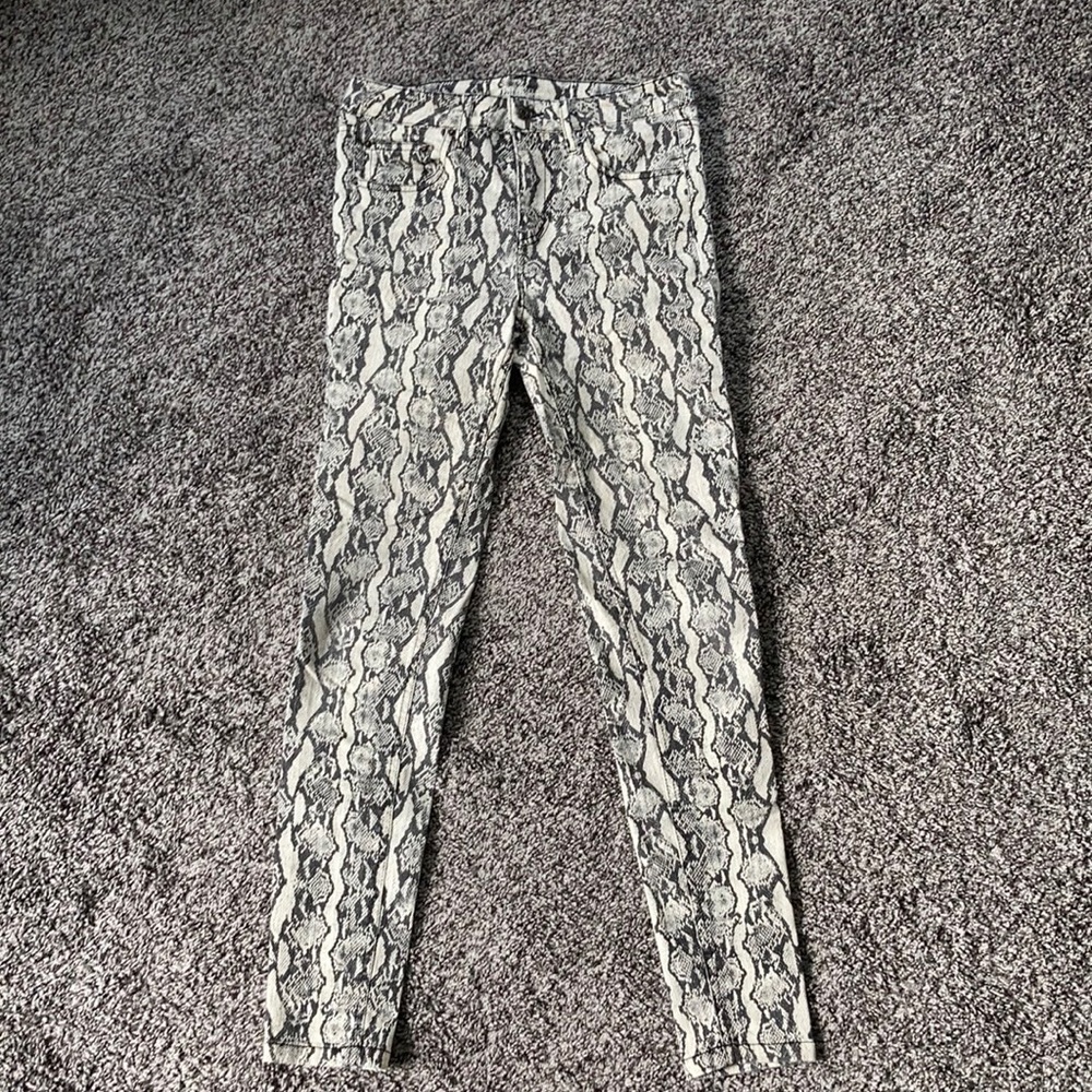High Rise Snake Print Pants